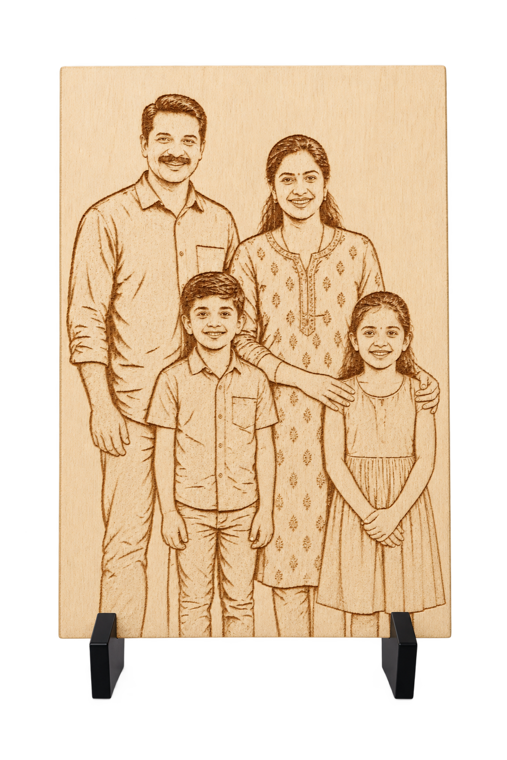 Engraved Wooden Photo Plaque