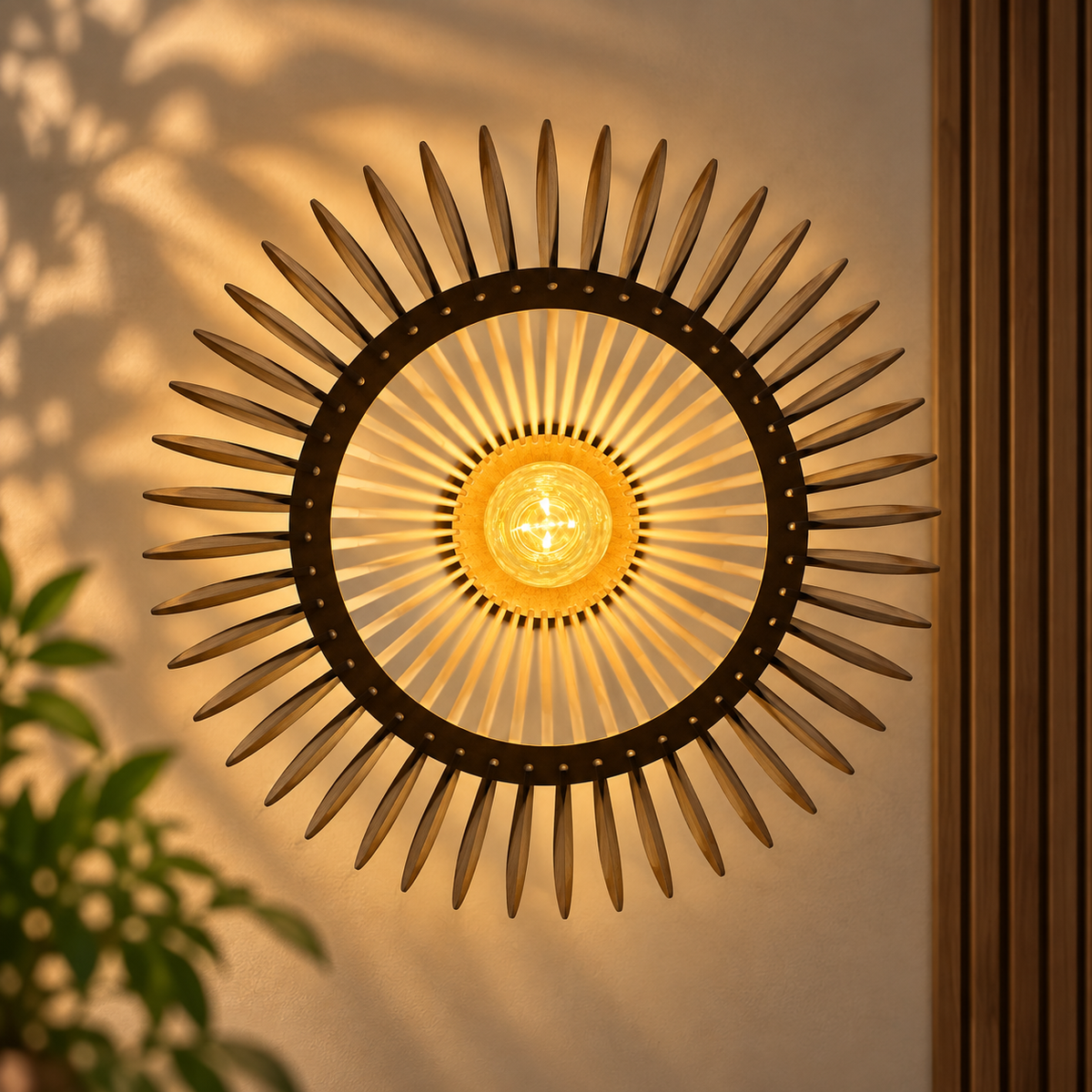 Slatted Pendant Light