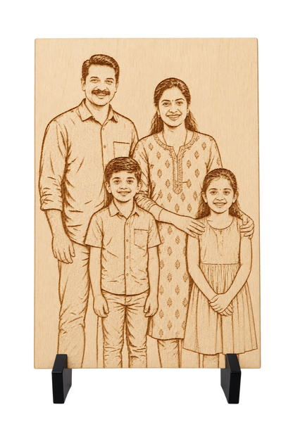 Engraved Wooden Photo Plaque