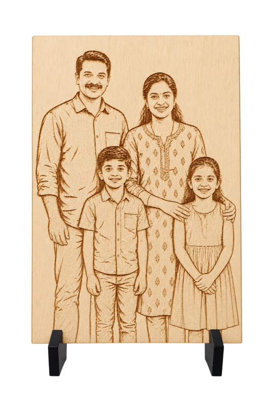 Engraved Wooden Photo Plaque