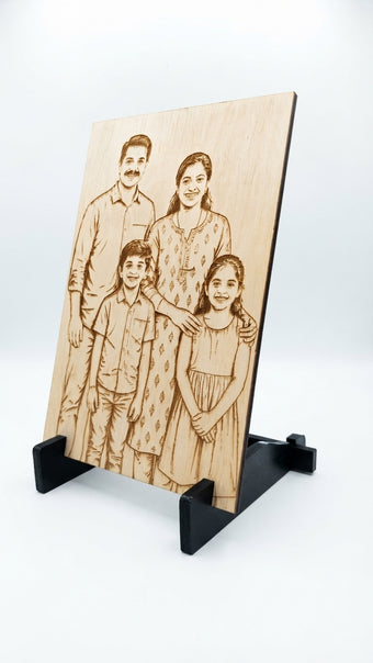 Engraved Wooden Photo Plaque